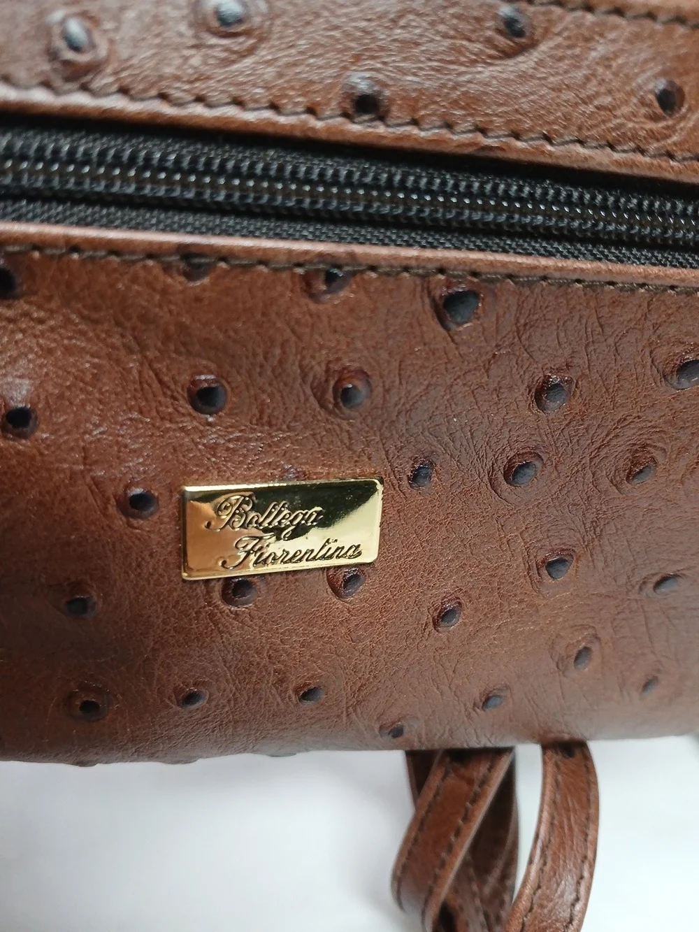 Bottega Fiorentina Petite Crossbody Handbag Clutch Brown Leather NWOT 6.5